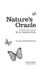 Cover of Nature's Oracle by Ullica Segerstrale