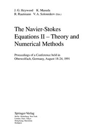 Front cover of The Navier-Stokes equations II by J. G. Heywood