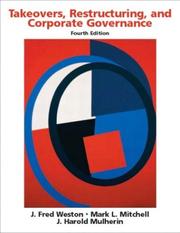 Cover of Takeovers, restructuring, and corporate governance by J. Fred Weston