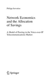 Front cover of Network economics and the allocation of savings by Philipp Servatius