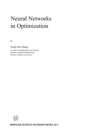 Front cover of Neural Networks in Optimization by Xiang-Sun Zhang