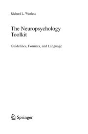 Front cover of The Neuropsychology Toolkit by Richard L. Wanlass