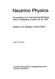 Cover of Neutrino Physics by Hans Volker Klapdor