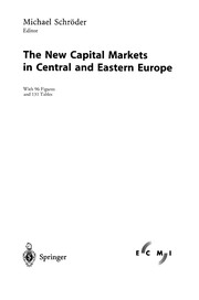 Front cover of The New Capital Markets in Central and Eastern Europe by Michael Schröder