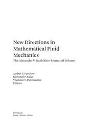Front cover of New Directions in Mathematical Fluid Mechanics by Andrei V. Fursikov