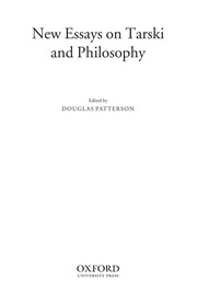 Front cover of New essays on Tarski and philosophy by Douglas Patterson