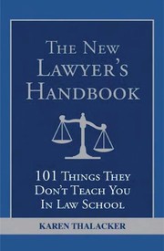 Front cover of The new lawyer's handbook by Karen Thalacker