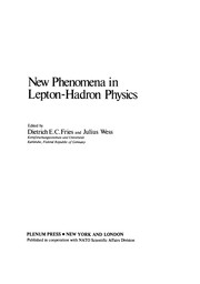 Front cover of New Phenomena in Lepton-Hadron Physics by Dietrich E. C. Fries