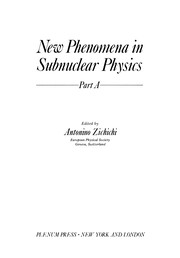 Front cover of New Phenomena in Subnuclear Physics by Antonino Zichichi
