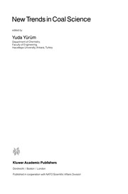 Cover of New Trends in Coal Science by Yuda Yürüm