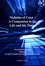 Front cover of Nicholas of Cusa by Morimichi Watanabe