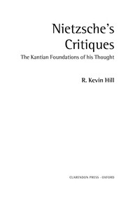Front cover of Nietzsche's critiques by R. Kevin Hill