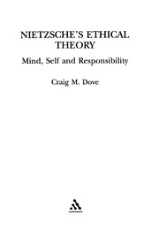 Front cover of Nietzsche's ethical theory by Craig M. Dove