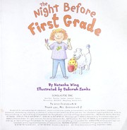 Cover of The night before first grade by Natasha Wing