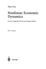 Cover of Nonlinear Economic Dynamics by Tönu Puu