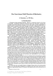 Front cover of The Non-Linear Field Theories of Mechanics by Clifford Truesdell