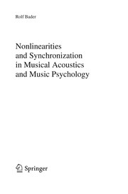 Front cover of Nonlinearities and Synchronization in Musical Acoustics and Music Psychology by Rolf Bader