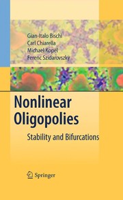 Front cover of Nonlinear Oligopolies by Gian Italo Bischi