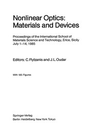 Cover of Nonlinear Optics: Materials and Devices by Christos Flytzanis