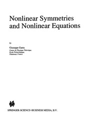 Front cover of Nonlinear Symmetries and Nonlinear Equations by Giuseppe Gaeta