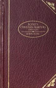 Cover of Foxe's Christian Martyrs by John Foxe