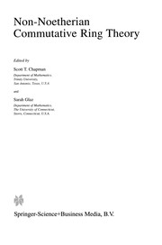 Cover of Non-Noetherian Commutative Ring Theory by Scott T. Chapman