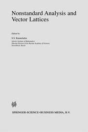 Front cover of Nonstandard Analysis and Vector Lattices by S. S. Kutateladze