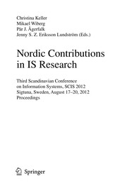 Front cover of Nordic Contributions in IS Research by Christina Keller