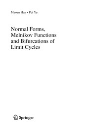 Front cover of Normal Forms, Melnikov Functions and Bifurcations of Limit Cycles by Maoan Han