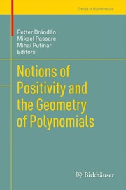 Front cover of Notions of Positivity and the Geometry of Polynomials by Petter Brändén