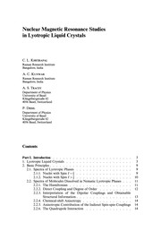 Front cover of Nuclear Magnetic Resonance Studies in Lyotropic Liquid Crystals by C. L. Khetrapal