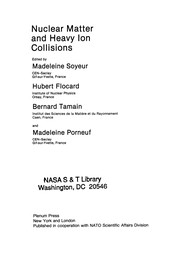 Front cover of Nuclear Matter and Heavy Ion Collisions by Madeleine Soyeur