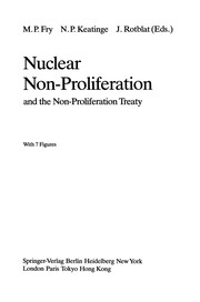 Front cover of Nuclear non-proliferation and the non-proliferation treaty by Patrick Keatinge