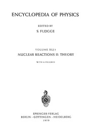 Front cover of Nuclear Reactions II: Theory / Kernreaktionen II: Theorie by G. Breit