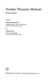 Cover of Number Theoretic Methods by Shigeru Kanemitsu