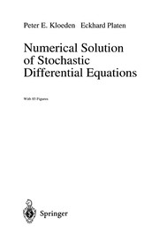 Cover of Numerical Solution of Stochastic Differential Equations by Peter E. Kloeden
