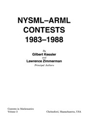Front cover of NYSML-ARML contests, 1983-1988 by Gilbert Kessler