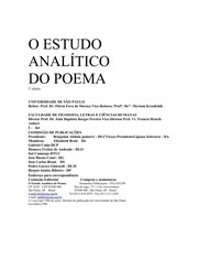 Cover of O estudo analítico do poema by Antonio Candido