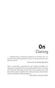 Cover of ON CLONING by John Harris