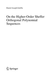 Cover of On the Higher-Order Sheffer Orthogonal Polynomial Sequences by Daniel J. Galiffa