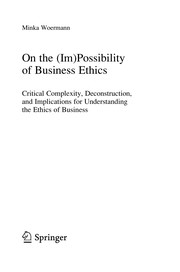 Front cover of On the (Im)Possibility of Business Ethics by Minka Woermann