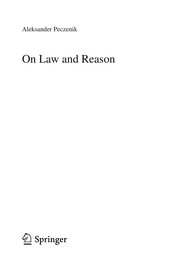 Front cover of On Law and Reason by Aleksander Peczenik