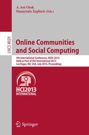 Cover of Online Communities and Social Computing by A. Ant Ozok