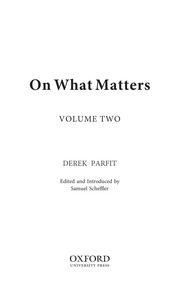 Cover of On what matters by Derek Parfit