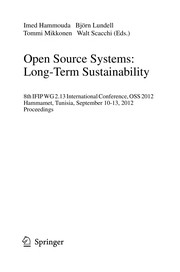 Cover of Open Source Systems: Long-Term Sustainability by Imed Hammouda