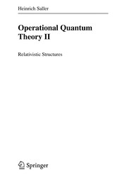 Cover of Operational quantum theory by Heinrich Saller