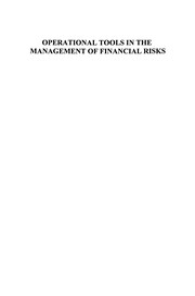 Cover of Operational Tools in the Management of Financial Risks by Constantin Zopounidis