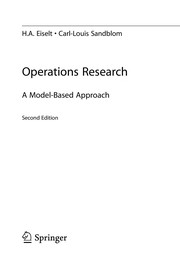 Cover of Operations Research by H. A. Eiselt