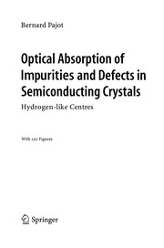 Front cover of Optical absorption of impurities and defects in semiconducting crystals by Pajot, Bernard Dr