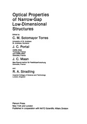 Front cover of Optical Properties of Narrow-Gap Low-Dimensional Structures by C. M. Sotomayor Torres